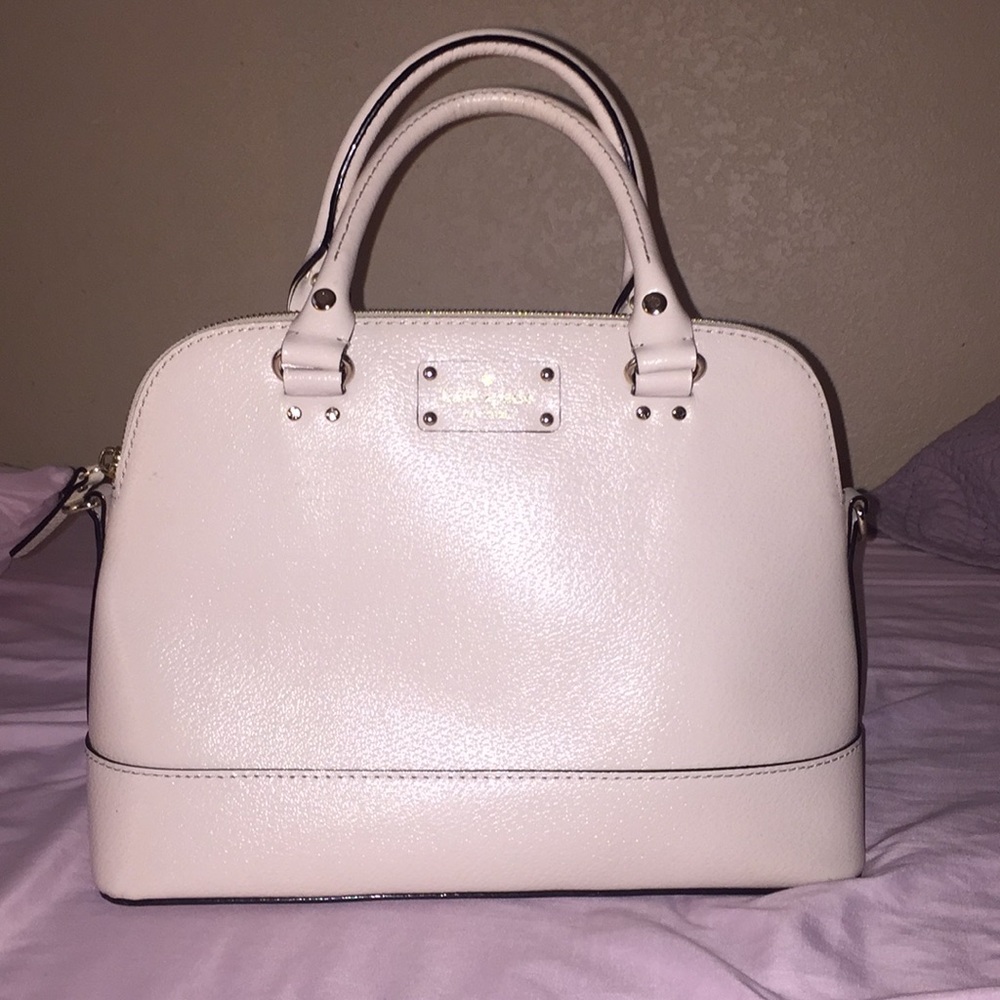 Cream color kate spade handbag